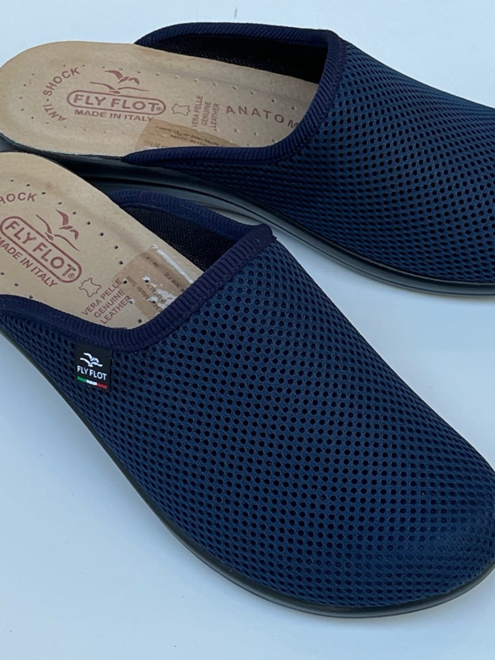 Women’s Fly Flot Italian Navy Mesh Slip-On Anti-Shock Comfort Shoes